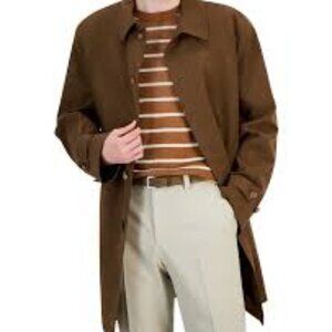 Lauren Ralph Lauren Mens Classic-Fit Solid Raincoat Brown 38S